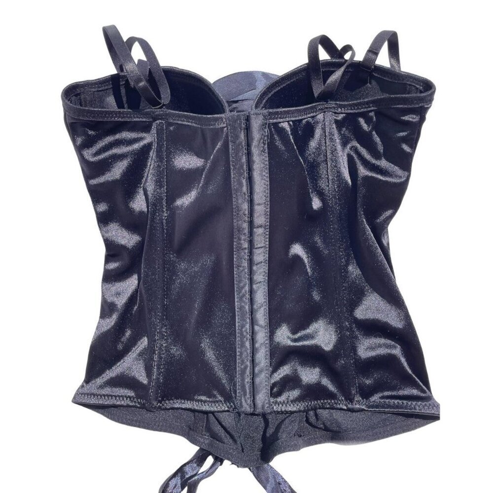 Spirit Halloween Women's Black Front Lace-up Satin Corset Costume Top Size 1x - Picture 3 of 7